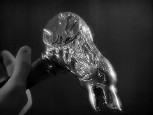 the wolf man - the can with the silver wolf head